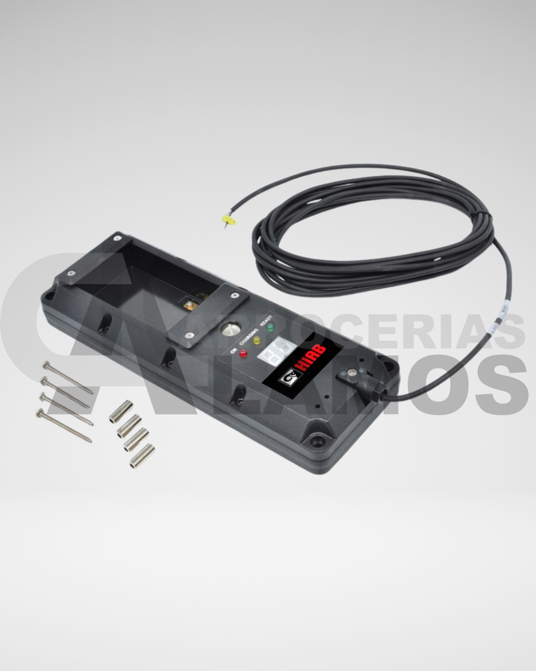 Cargador batería mando Olsbergs REF: 9836713, recambio original grúa HIAB